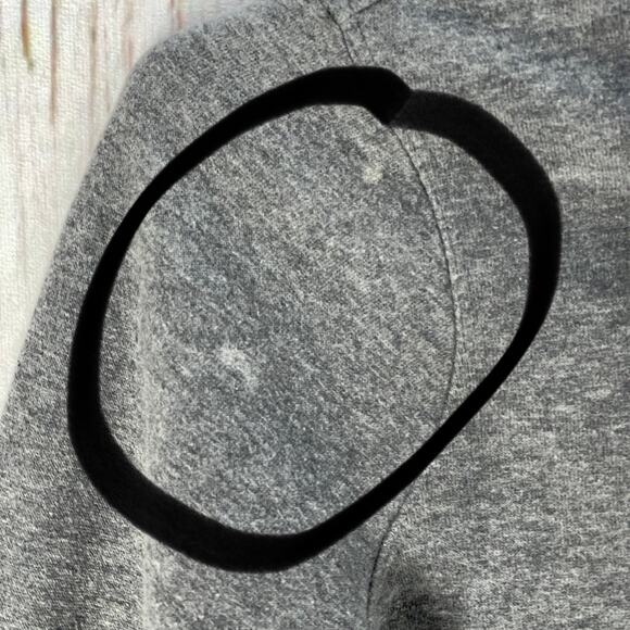 Tommy Hilfiger Sweatshirt Women Size M Gray Long Sleeve Cowl Neck Preppy STAIN - Picture 3 of 7